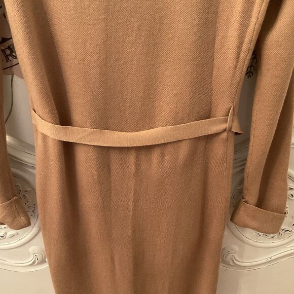 Heartloom Melina Cardigan Dress Women's S Camel Button Front Pockets Midi Belted - Picture 9 of 13